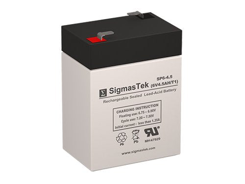 6 Volt 4.5 AmpH SLA Battery with F1 Terminal K371