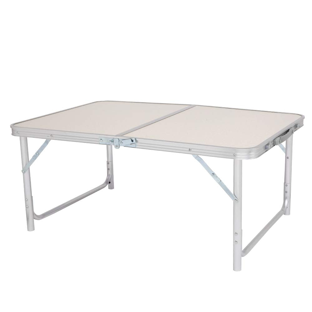 3ft Adjustable Aluminum Folding Picnic Camping Table with Carry Handle B465897