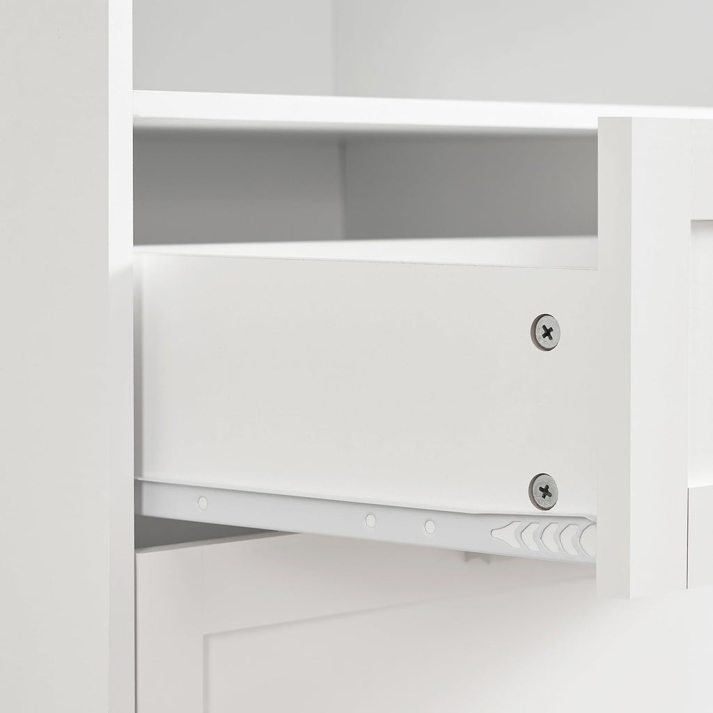 White 4 Drawer Dresser with Mirror A973854