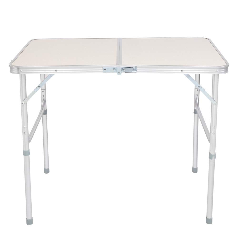 3ft Adjustable Aluminum Folding Picnic Camping Table with Carry Handle B465897