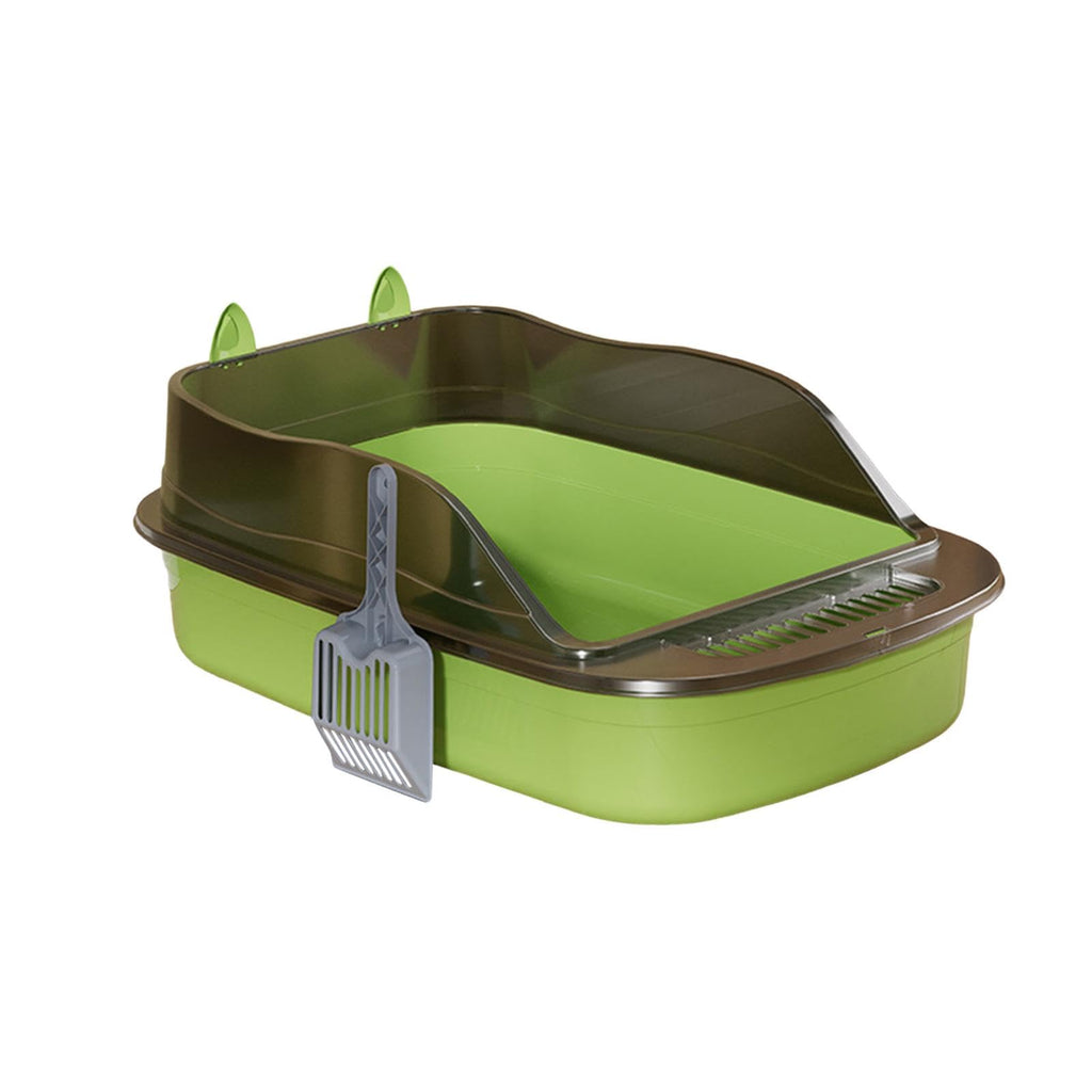 Green Semi Closed Sifting Cat Litter Box Q312