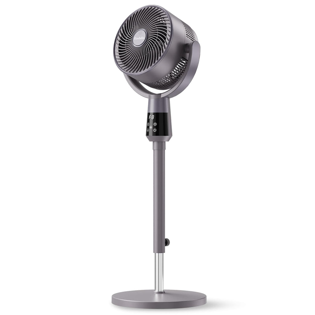 Oscillating Pedestal Fan, 25dB Standing Fan with 8 Speeds, 12H Timer, 36-45'' Adjustable Height, Remote Control S44441