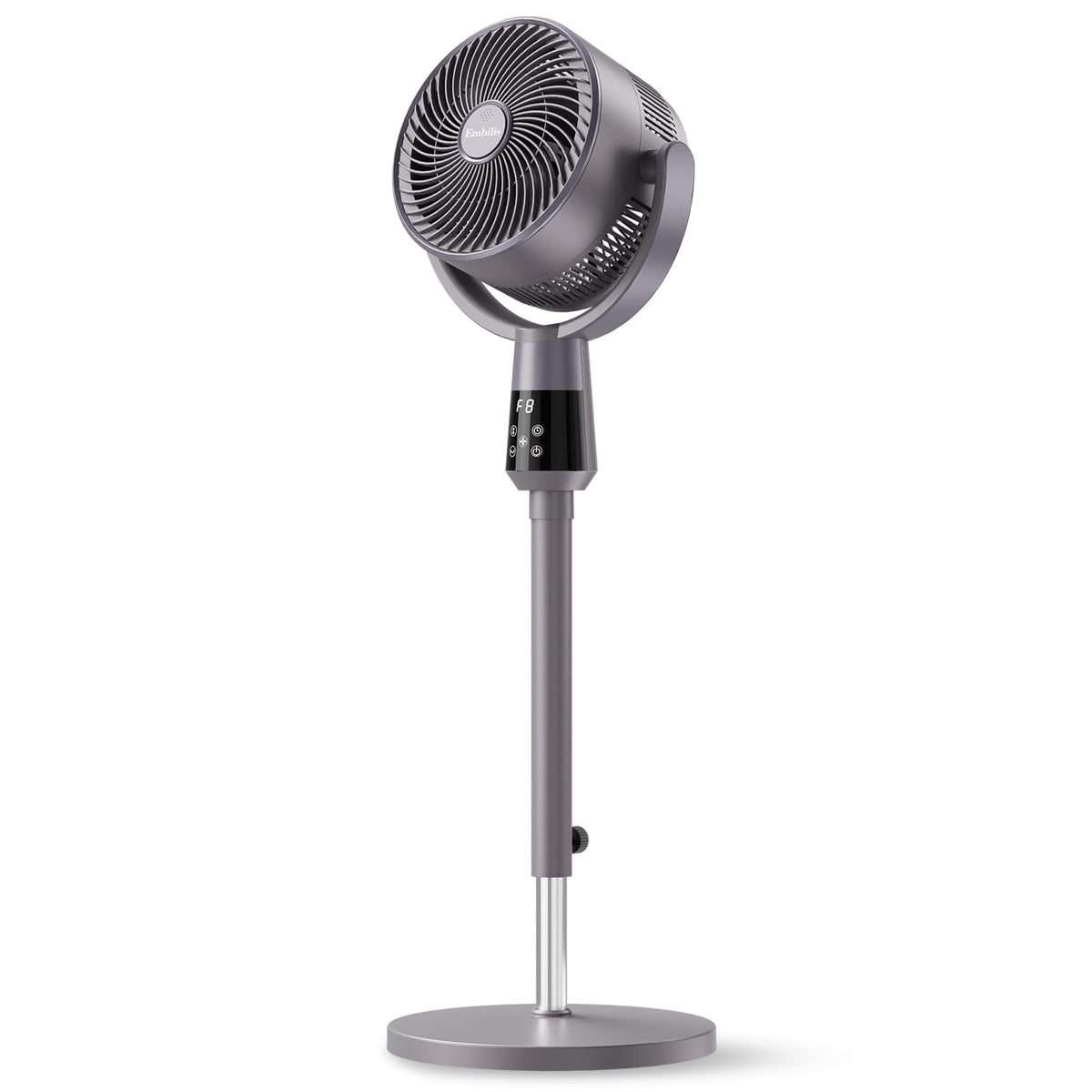 Oscillating Pedestal Fan, 25dB Standing Fan with 8 Speeds, 12H Timer, 36-45'' Adjustable Height, Remote Control S44441