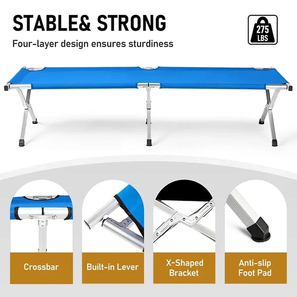 Portable Folding Camping Cot with Carrying Bag Q449
