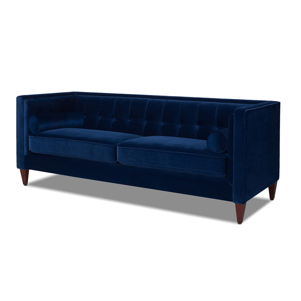 Navy Blue Velvet Tufted Sofa C166