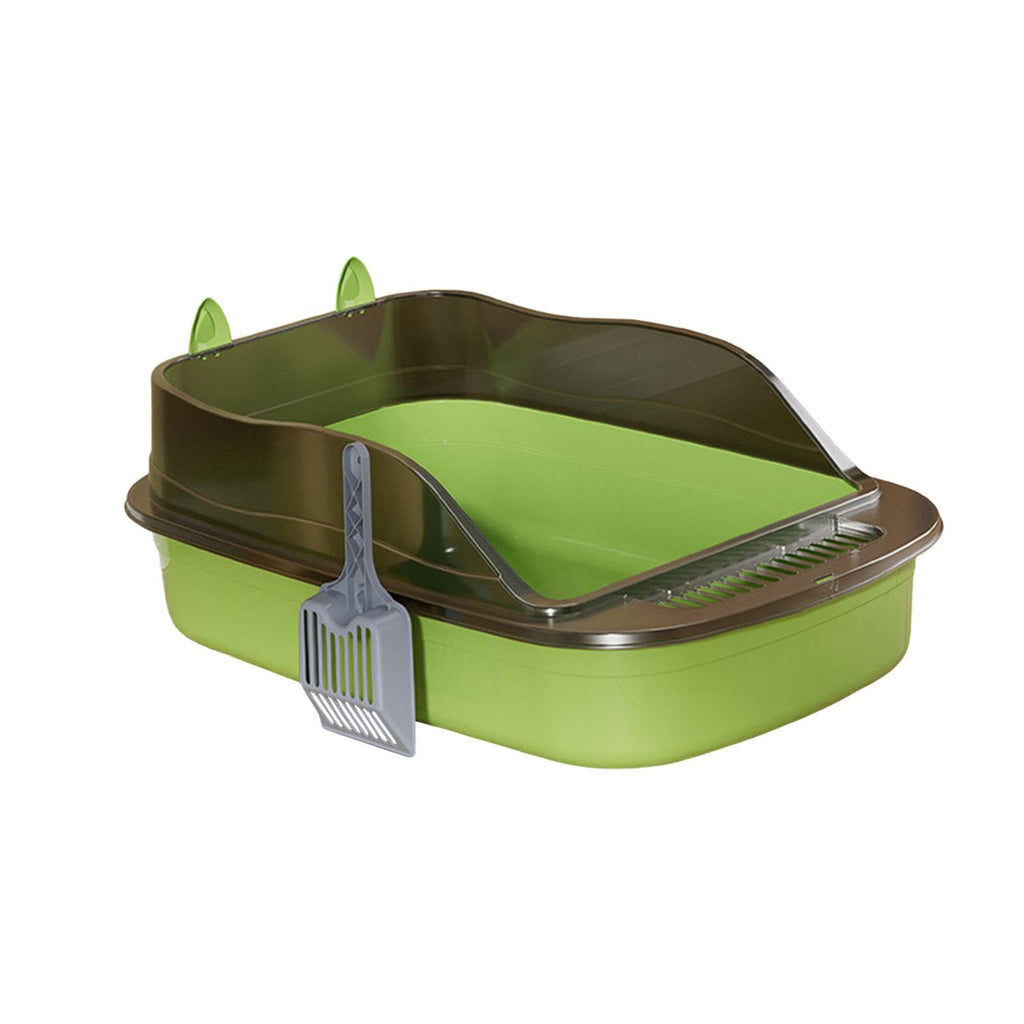 Green Semi Closed Sifting Cat Litter Box Q312