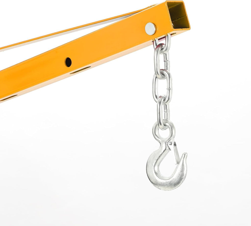 Hydraulic Receiver Hitch Crane 1000LBS Capacity 360° Swivel 3 Adjustable Settings E448