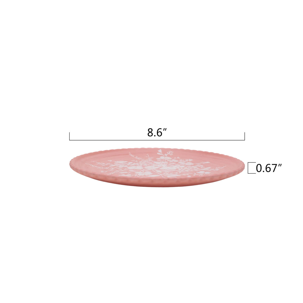12-Piece Pink Bamboo Melamine Dinnerware Set G4638