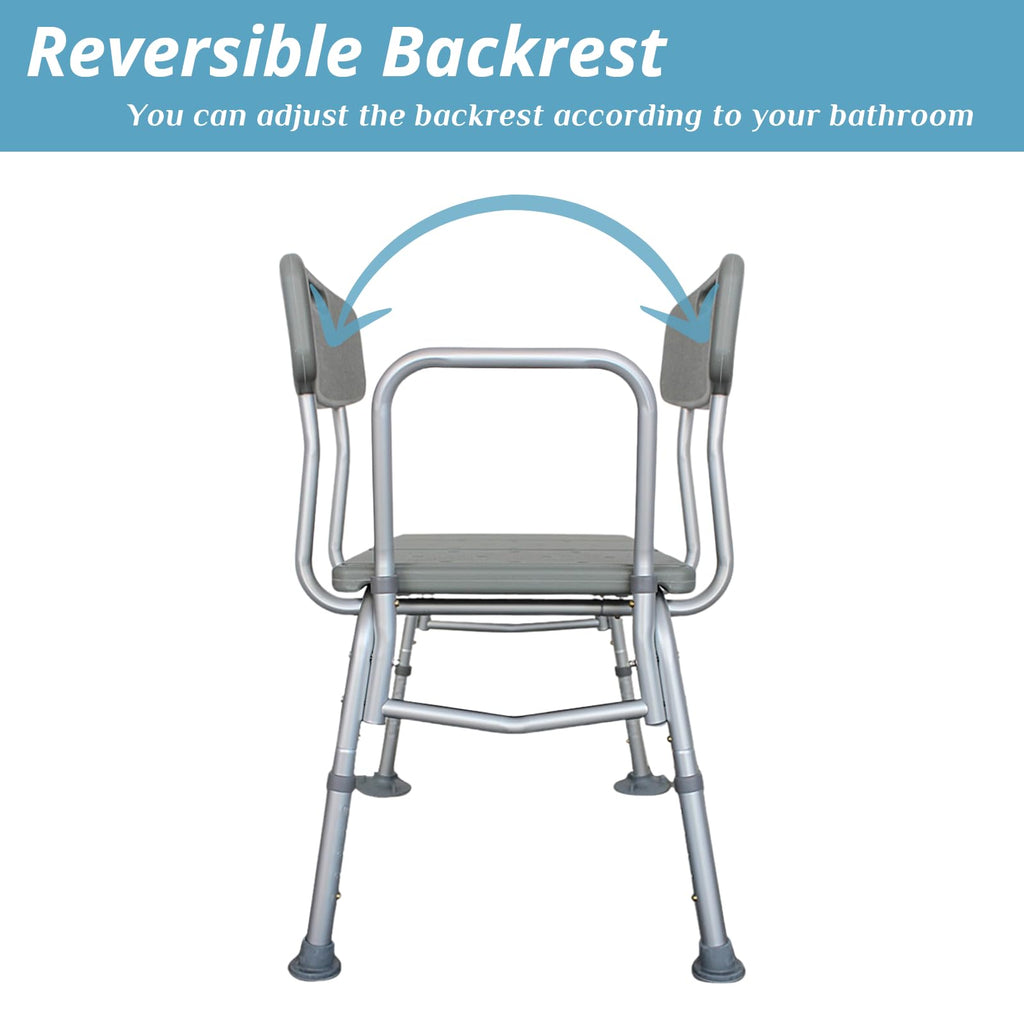 Tub Transfer Bench with Backrest and Armrest L234866