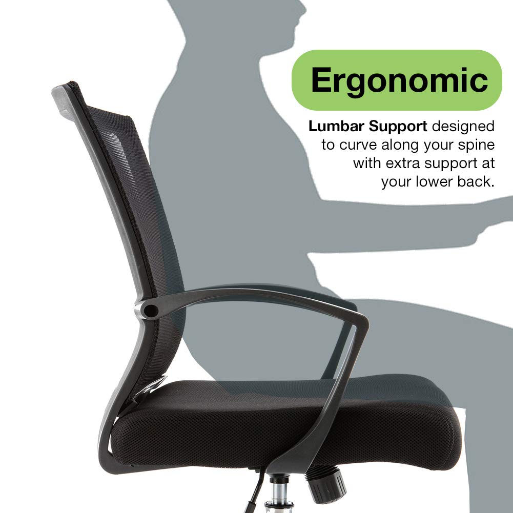 Black Blue Ergonomic Mesh Office Chair N693162