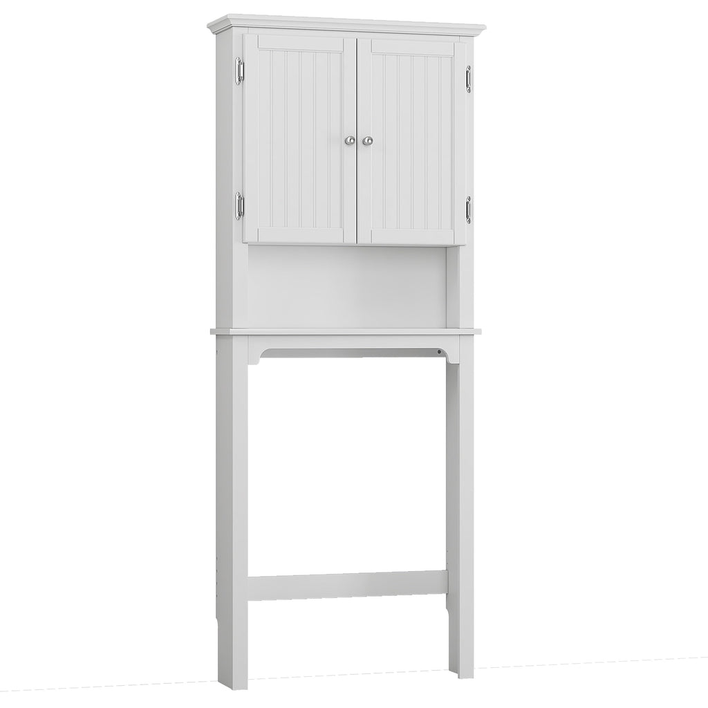 White Bathroom Storage Cabinet with Doors M4408