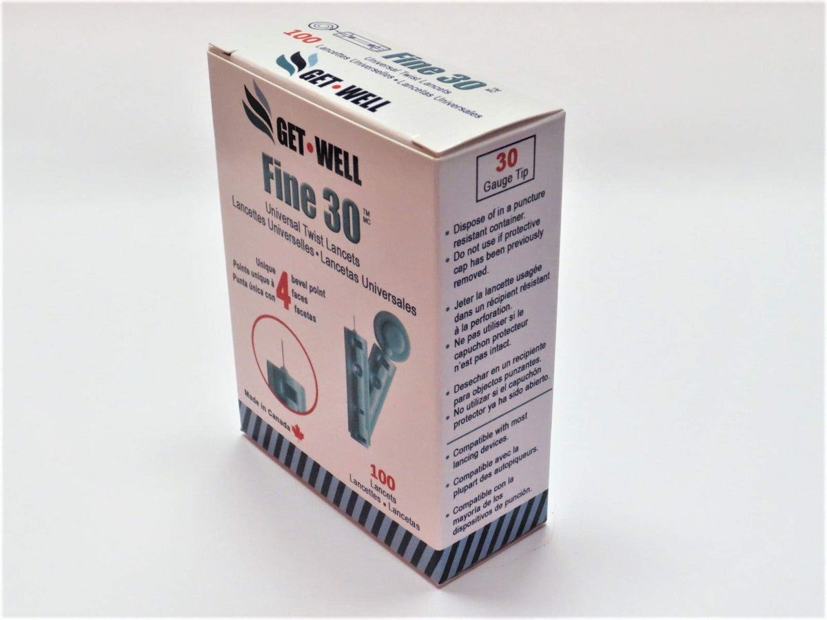 30g Twist Lancets 100 Ct. Blood Glucose Test Strips 100 Ct. X2800