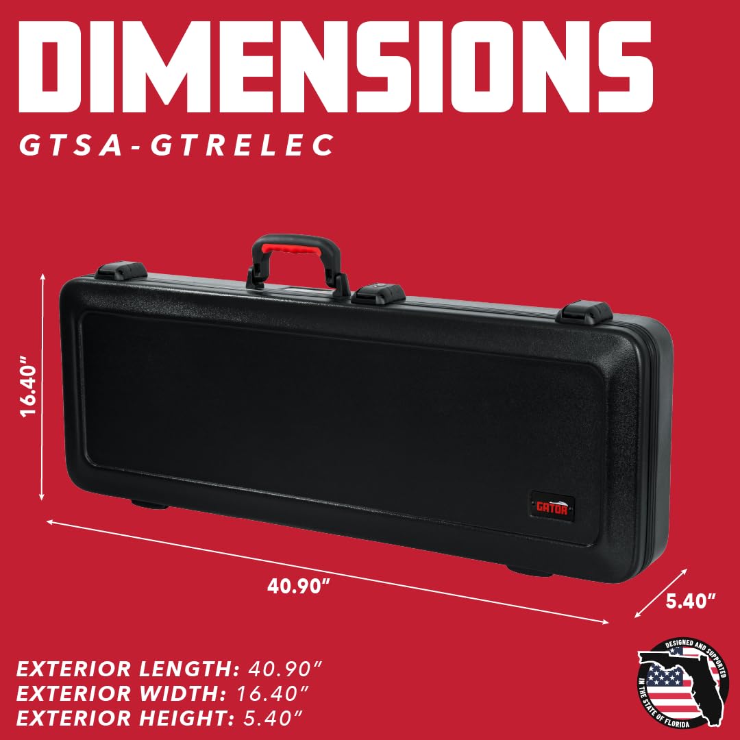 Molded Flight Case for Electric Guitars with Locking Latch P3660