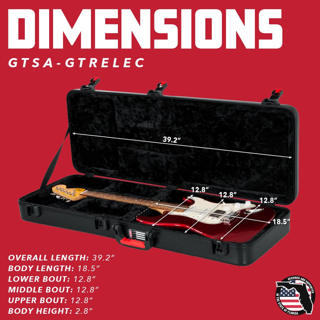 Molded Flight Case for Electric Guitars with Locking Latch P3660