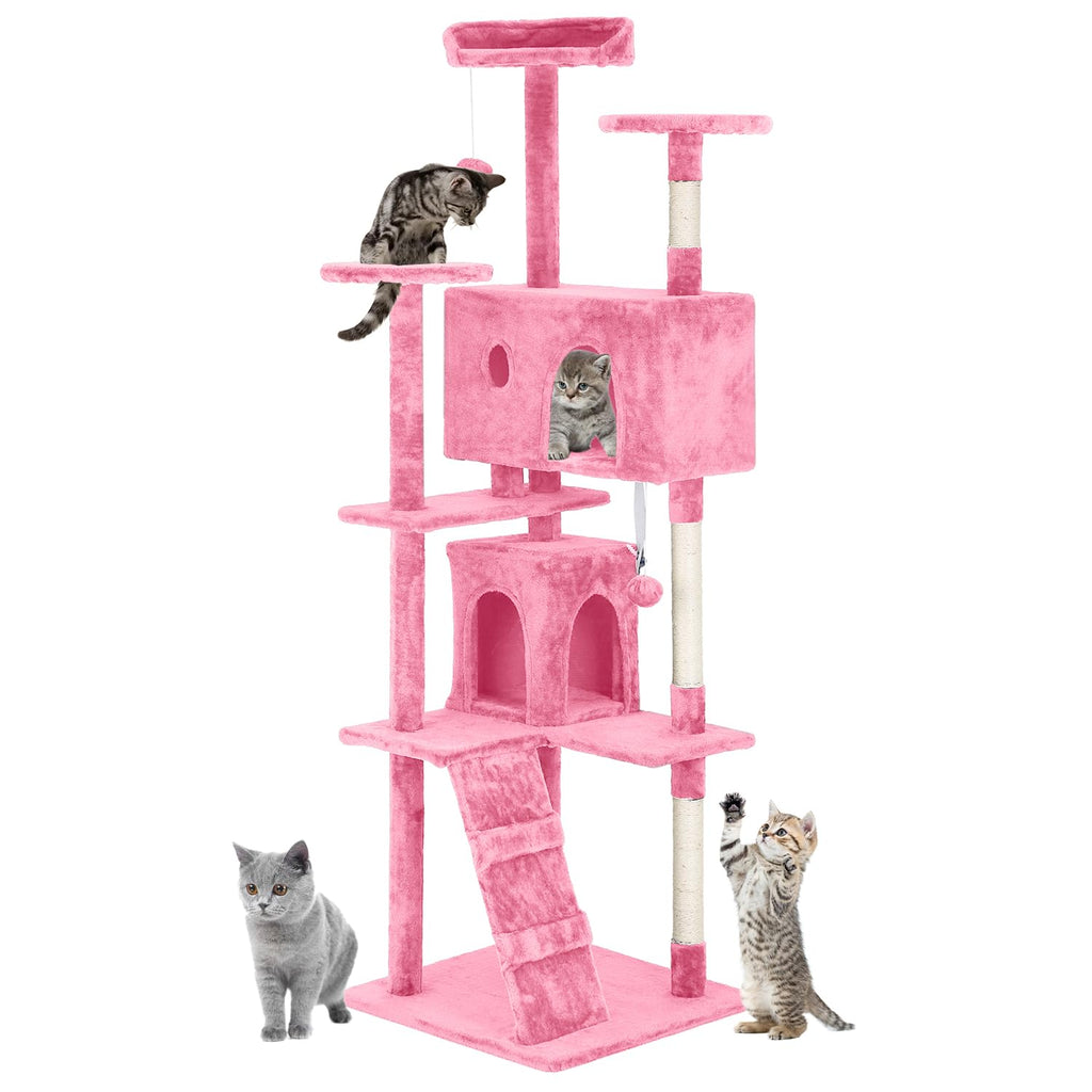 70in Cat Tree Tower with Scratching Post W32804