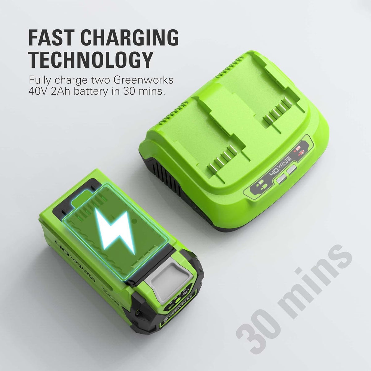 40V 2.0Ah Lithium-Ion Battery and Dual Port Rapid Charger Starter Kit W433028