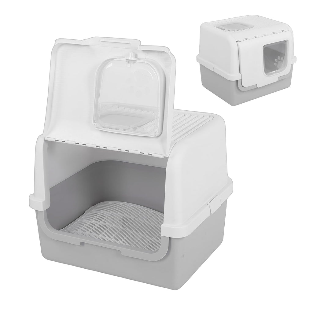 Enclosed Cat Litter Box with Lid Scoop Q481980