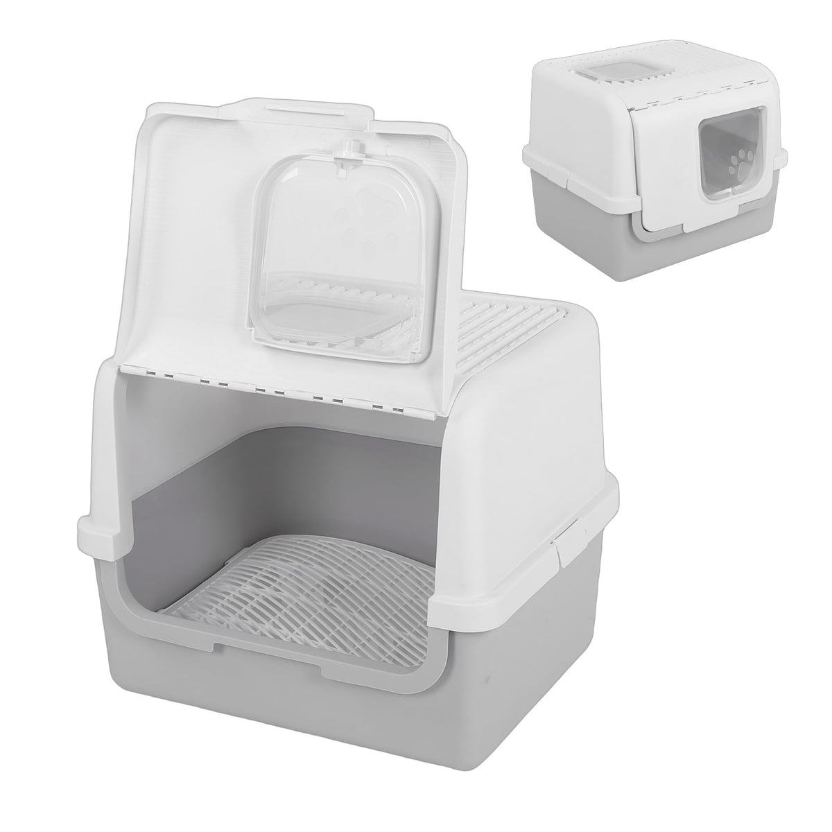 Enclosed Cat Litter Box with Lid Scoop Q481980