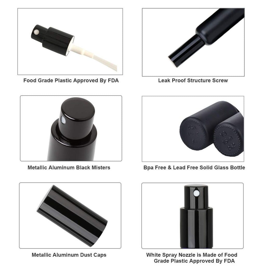 Cocktail Atomizer Sprayer 1.7OZ 50ml Black C56812
