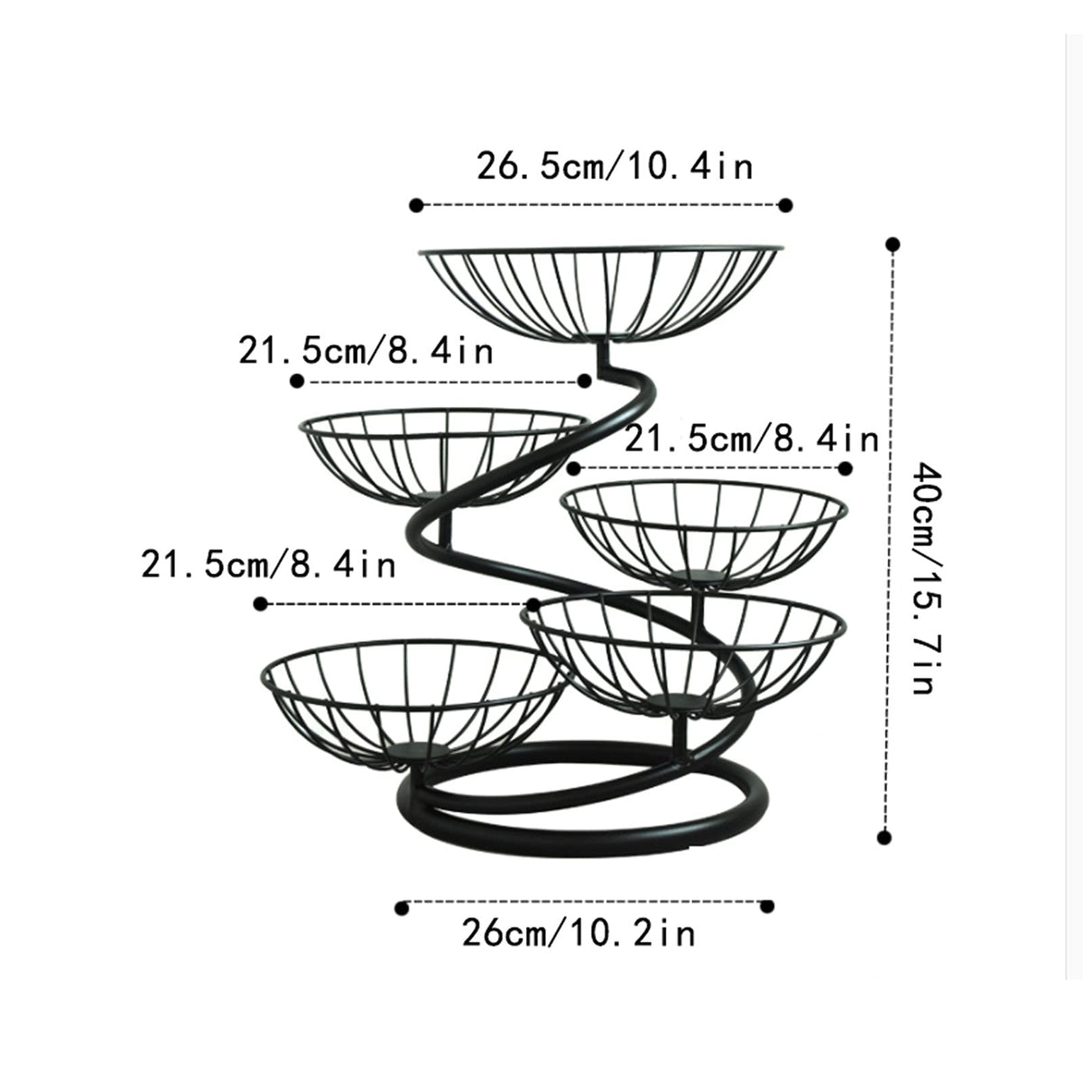Fruit Bowl Multi-layer Fruit Tray Large Capacity B80737