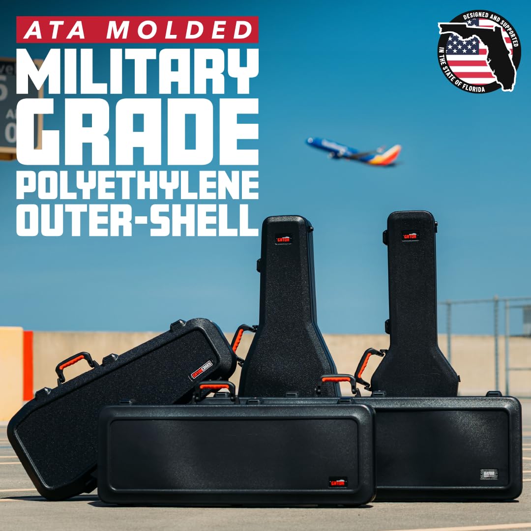 Molded Flight Case for Electric Guitars with Locking Latch P3660
