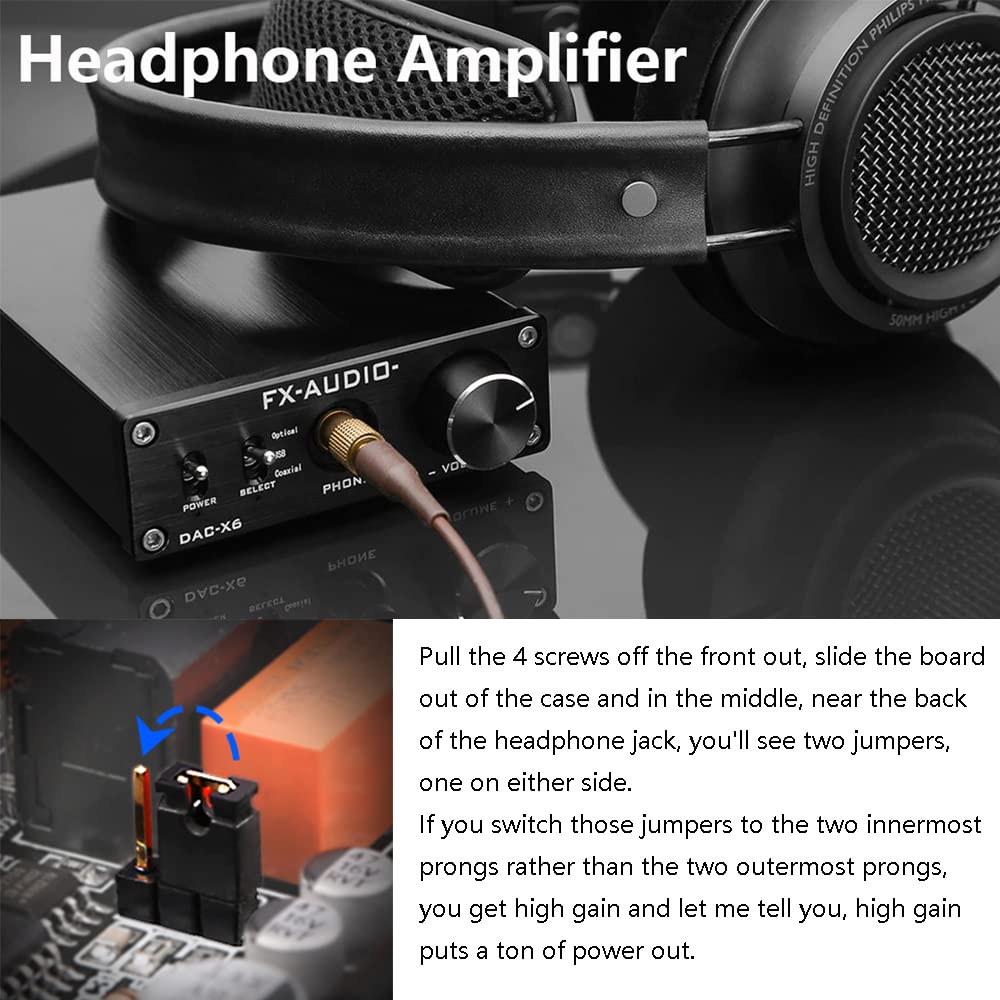 Black 24Bit/96KHz Digital Audio Decoder Headphone Amplifier J6034