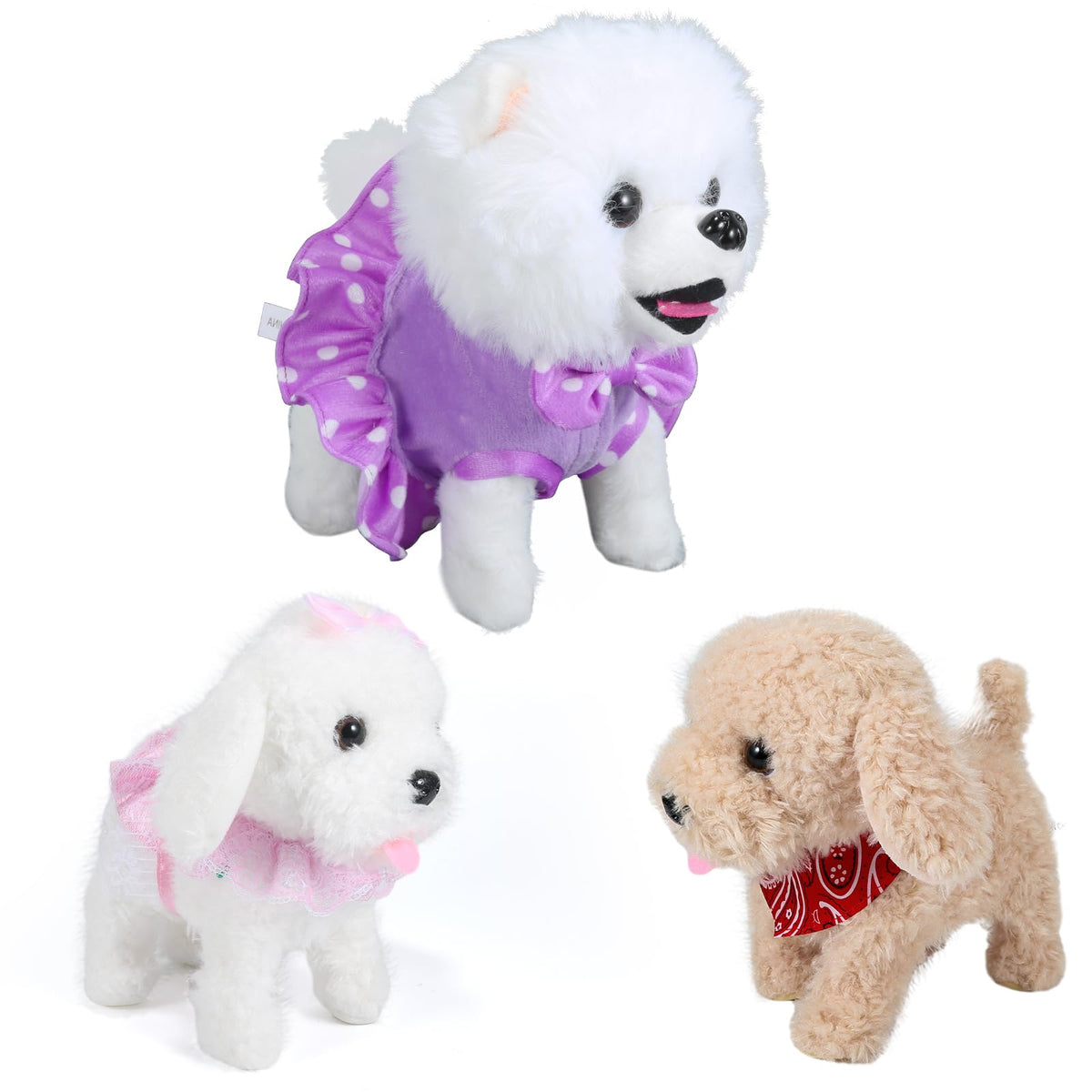 Interactive Walking Plush Puppy Toy W597527