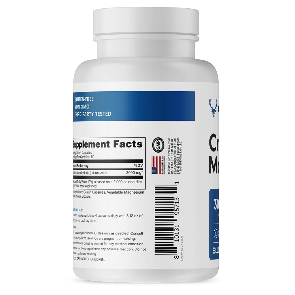 Creatine Monohydrate 3000mg Capsules L428
