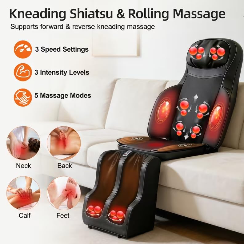 Portable Full Body Massage Mat with Heat & Vibration H892