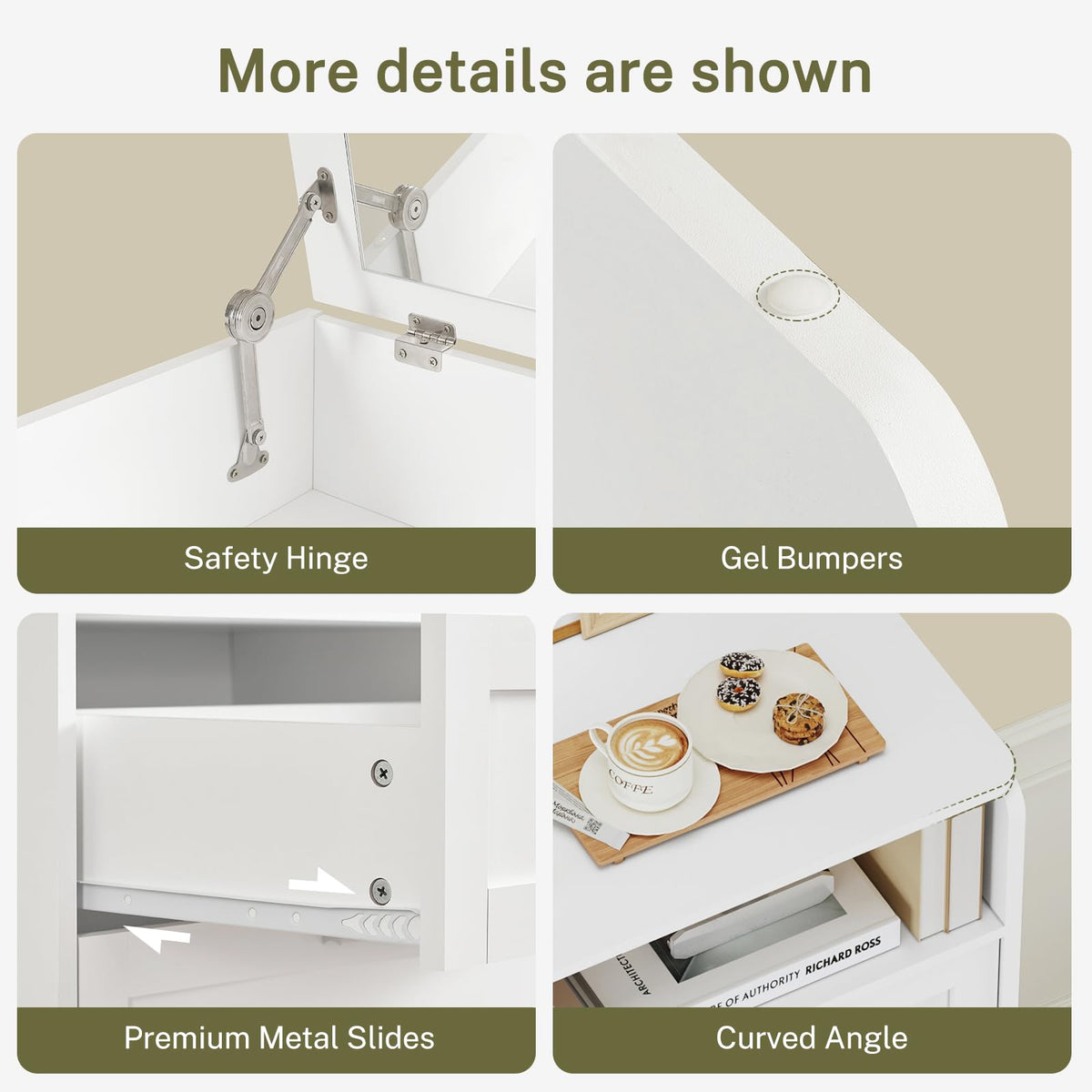 White 4 Drawer Dresser with Mirror A973854