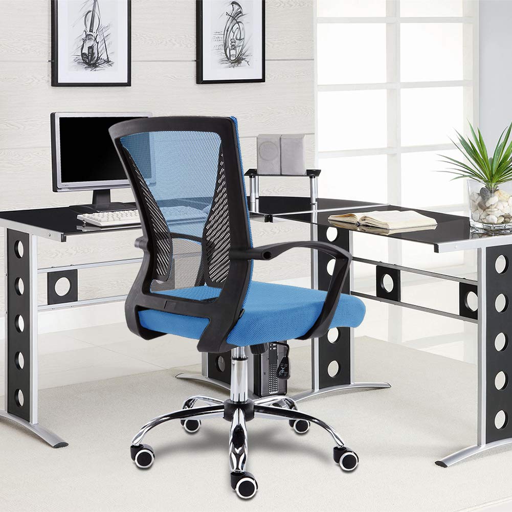 Black Blue Ergonomic Mesh Office Chair N693162
