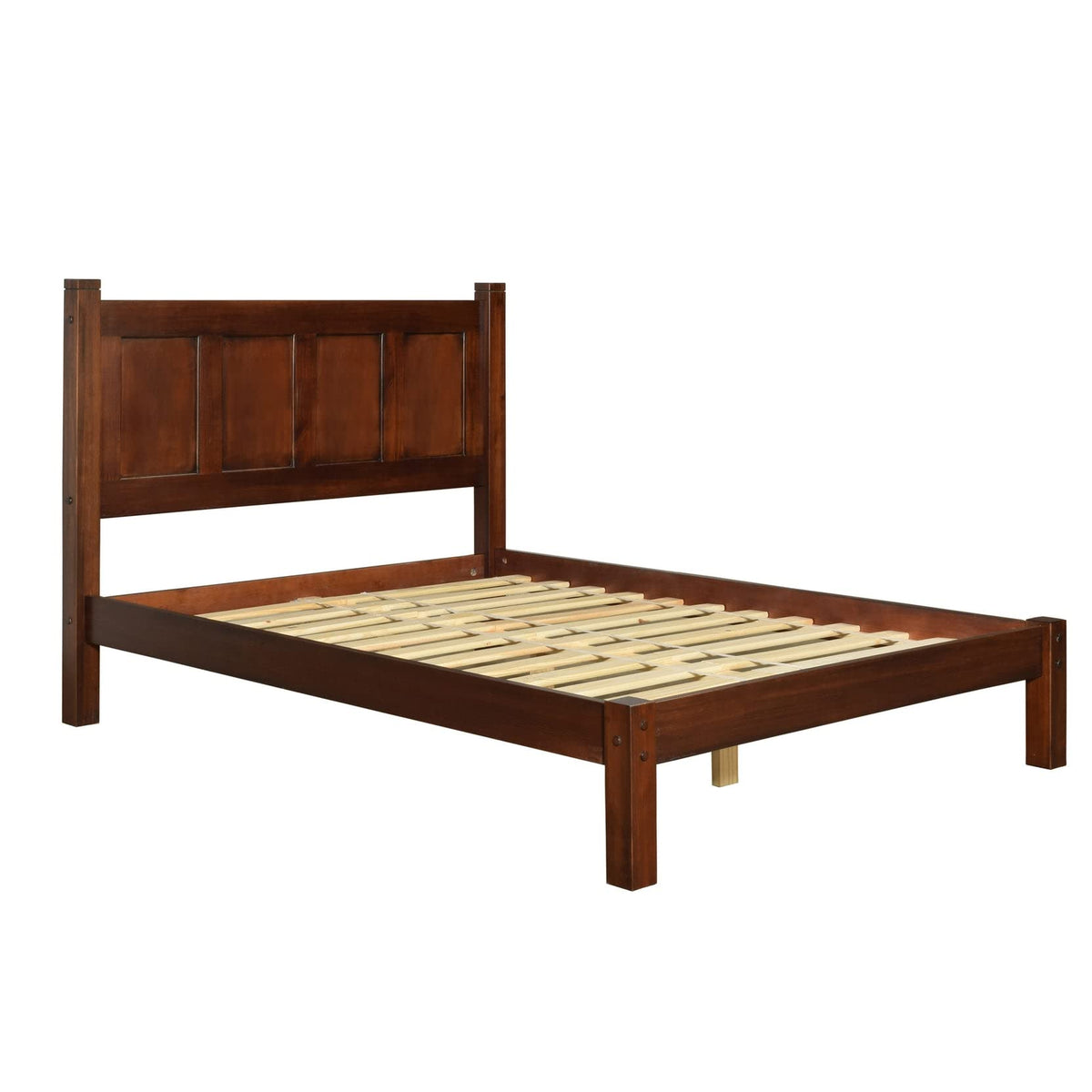Solid Wood Platform Bed, Full Size, Cherry N599730
