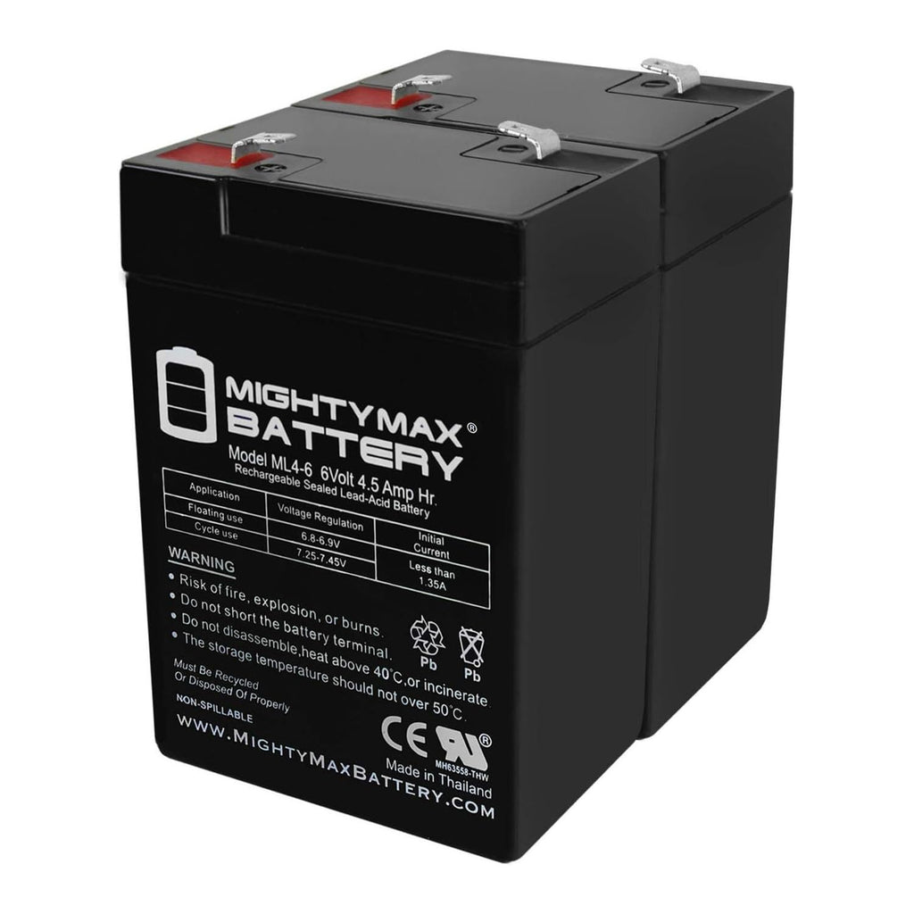 6V 4.5AH SLA Replacement Battery 2 Pack E94716