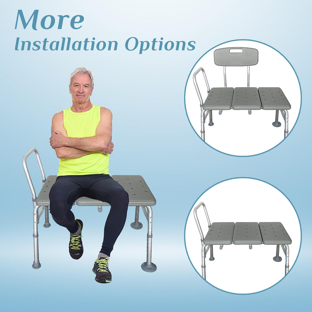 Tub Transfer Bench with Backrest and Armrest L234866