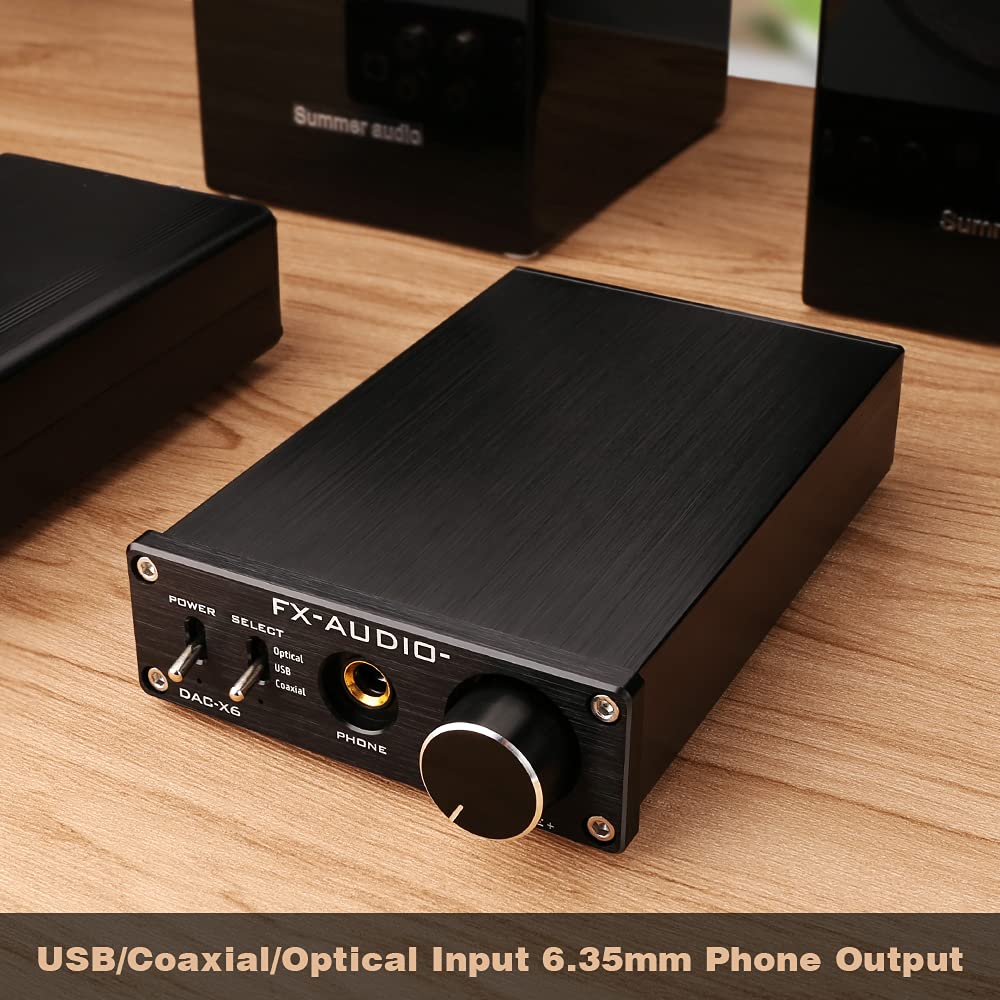 Black 24Bit/96KHz Digital Audio Decoder Headphone Amplifier J6034