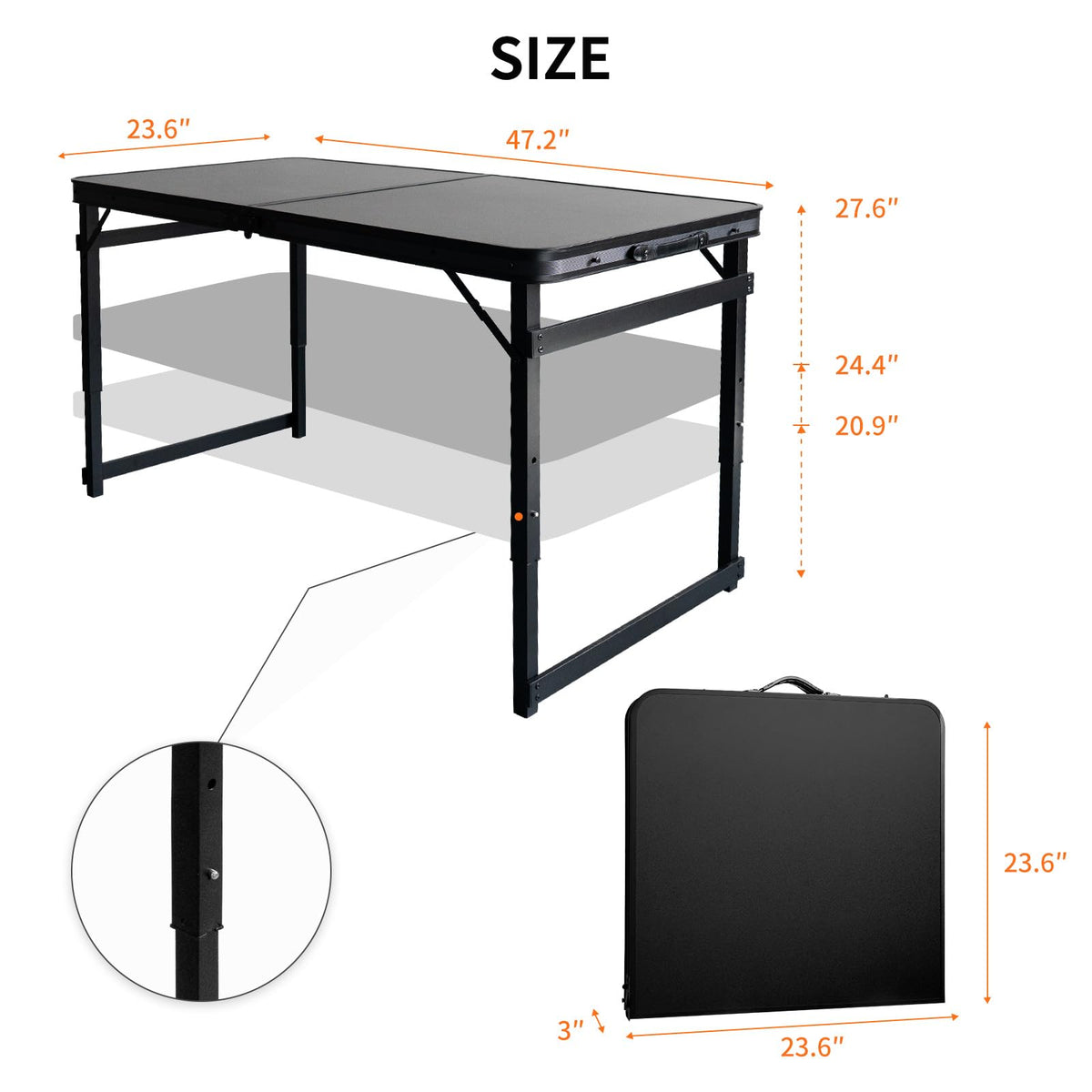 Folding Aluminum Camping Table G78472