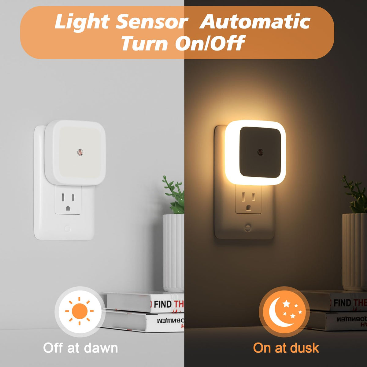 Warm White 8-Pack Plug in Night Light Z4597