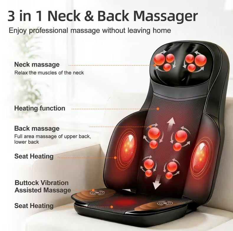 Portable Full Body Massage Mat with Heat & Vibration H892