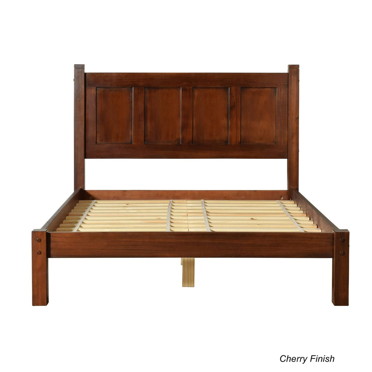 Solid Wood Platform Bed, Full Size, Cherry N599730