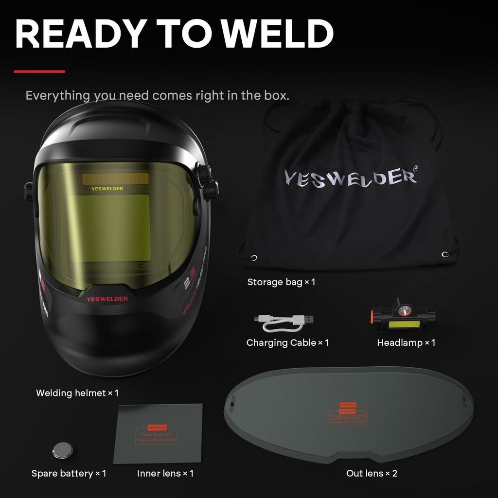 Auto Darkening Welding Helmet with LED W70410