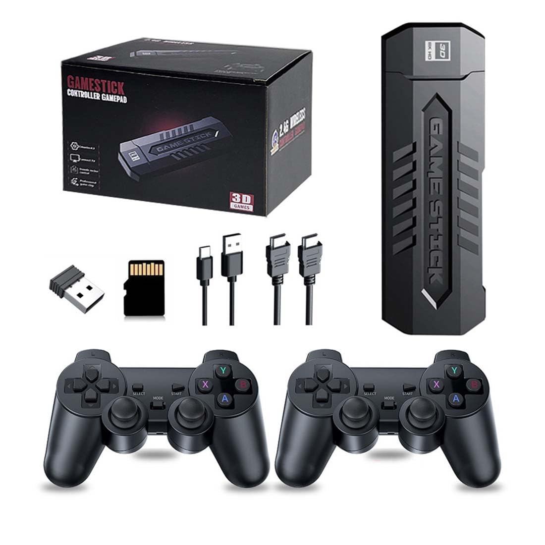 4K Retro Game Console with 2 Wireless Controllers 64GB P733
