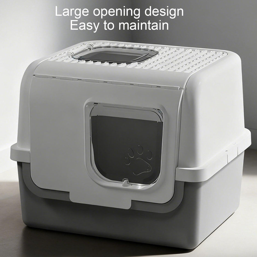 Enclosed Cat Litter Box with Lid Scoop Q481980