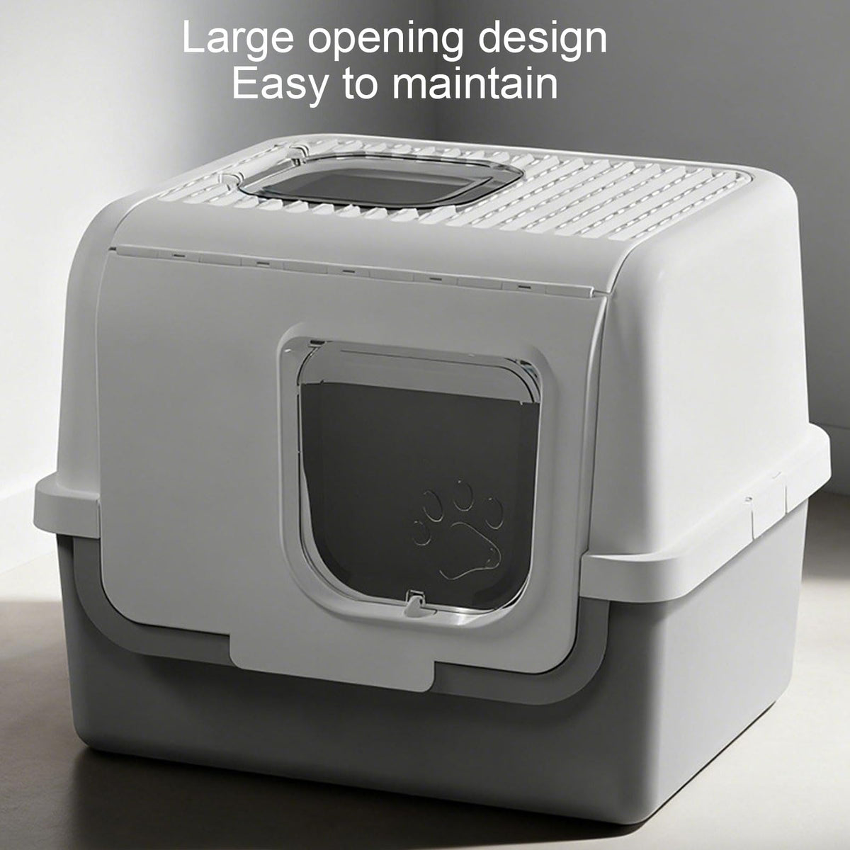 Enclosed Cat Litter Box with Lid Scoop Q481980