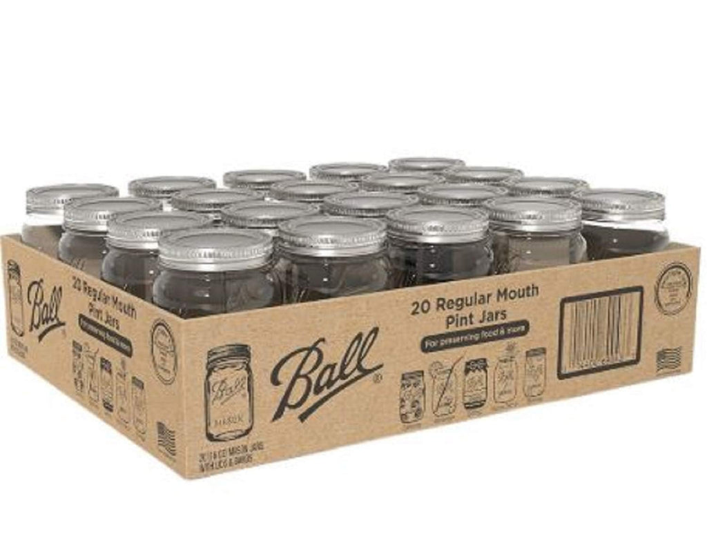 16 oz Regular Mouth Glass Canning Jars, 20 ct with Lids L9079