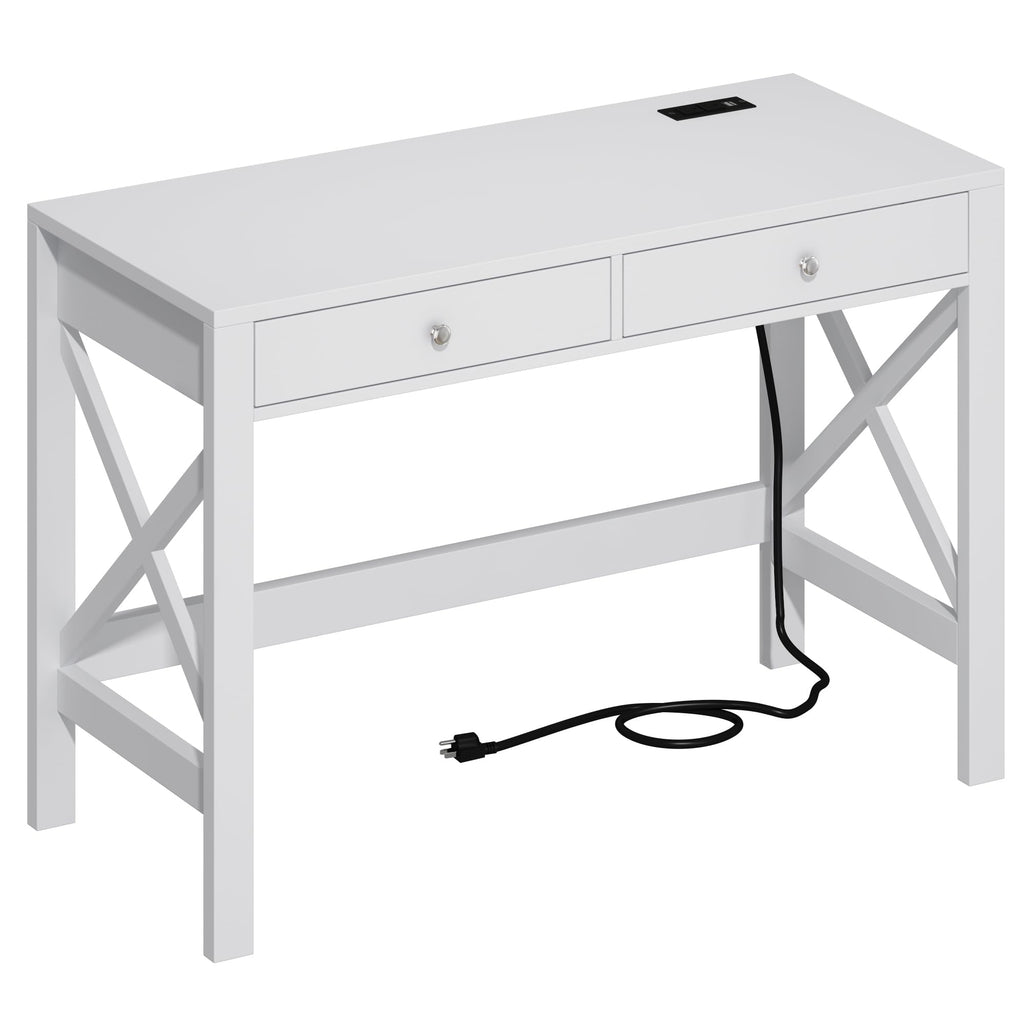 39.4 Inches Computer Desk with 2 Drawers W93067