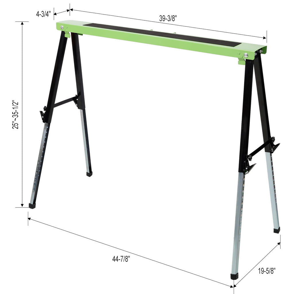 2 Pack Heavy Duty Steel Folding Sawhorse with Carry Handle F124674
