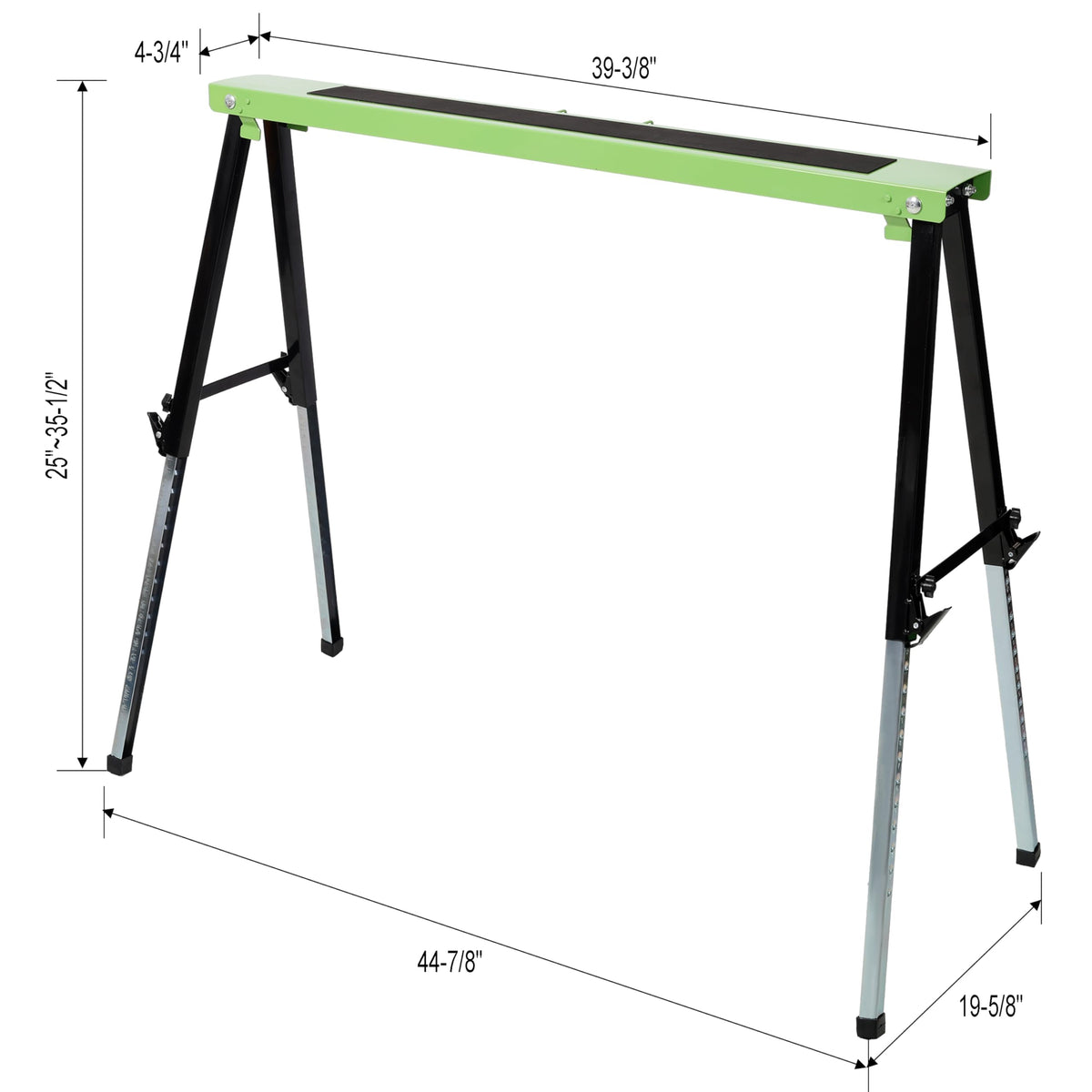 2 Pack Heavy Duty Steel Folding Sawhorse with Carry Handle F124674