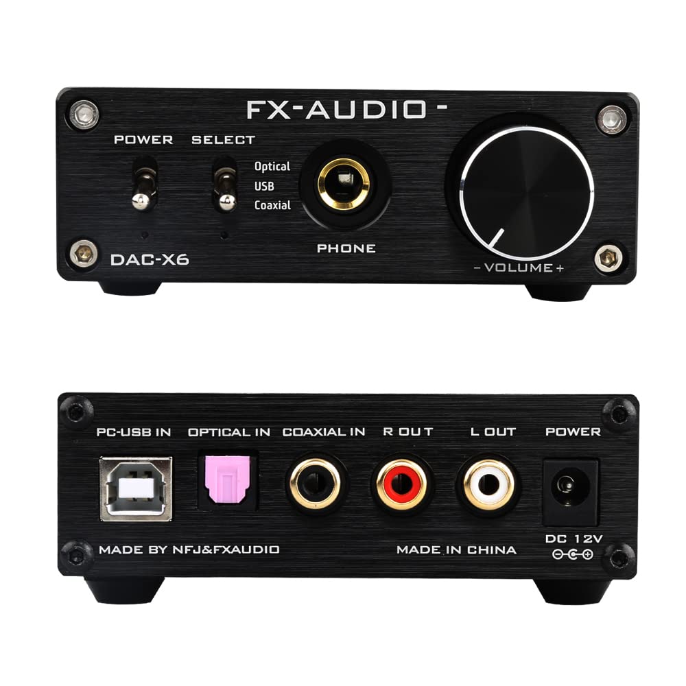 Black 24Bit/96KHz Digital Audio Decoder Headphone Amplifier J6034