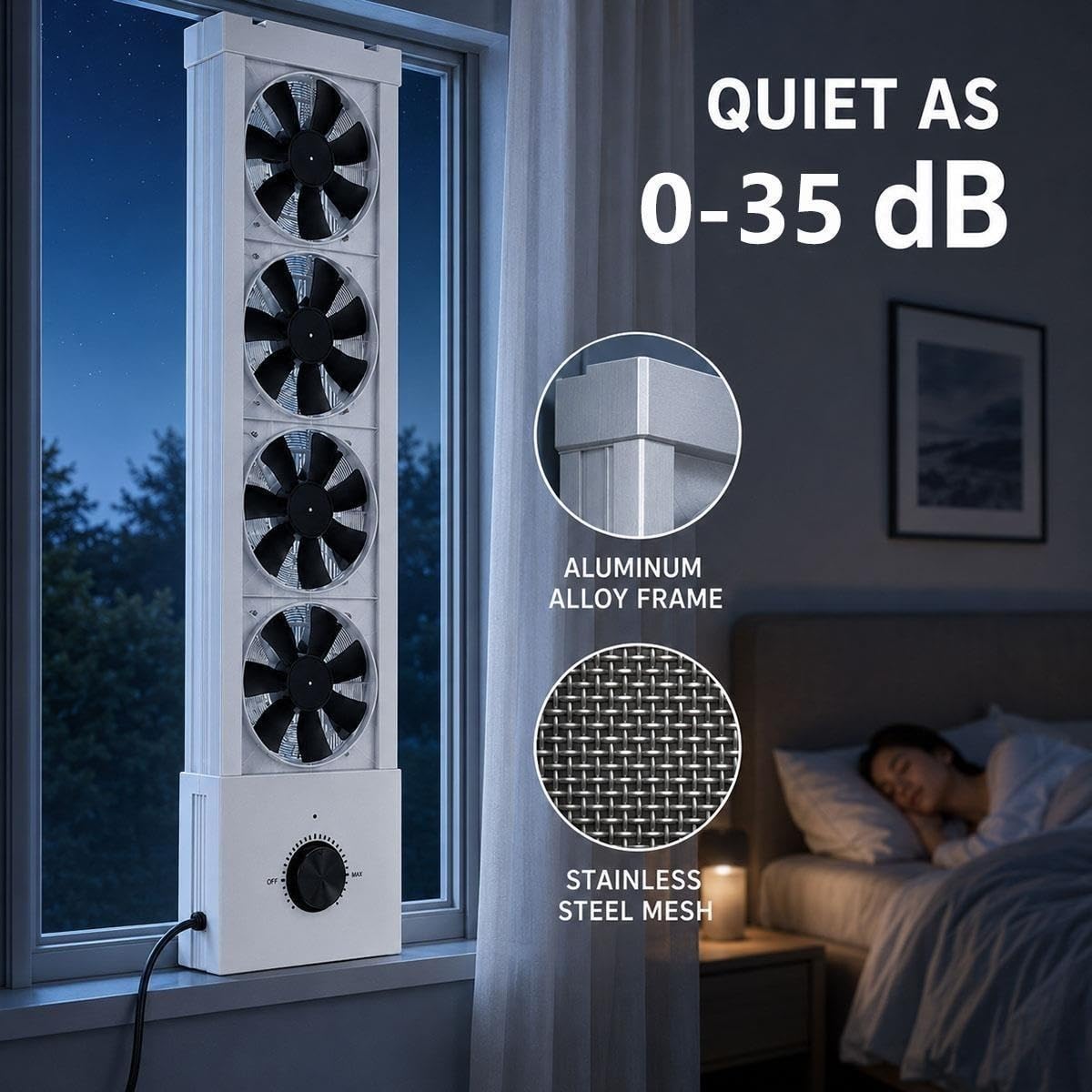 White 3-Speed Reversible Window Fan H326958