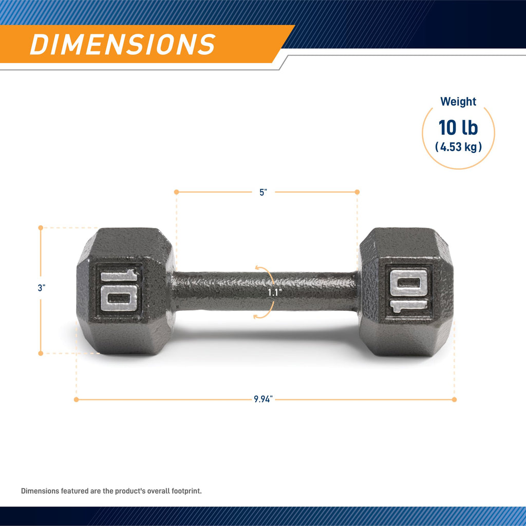 Cast Iron Hex Dumbbell K5252